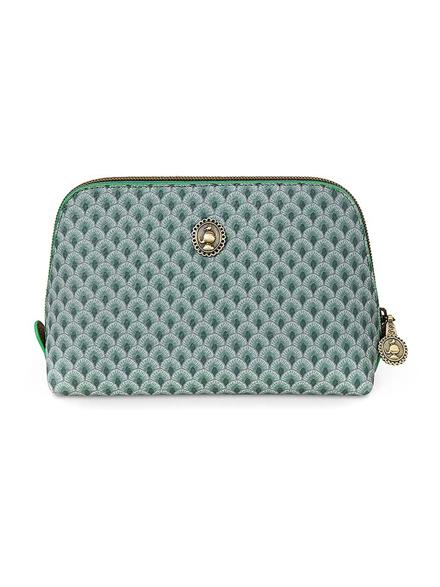 PIP STUDIO | Kosmetiktasche TRIANGLE SUKI 15x12x6cm green | 